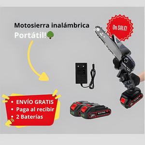 Motosierra Inalambrica + 2 Baterias + Envio Gratis