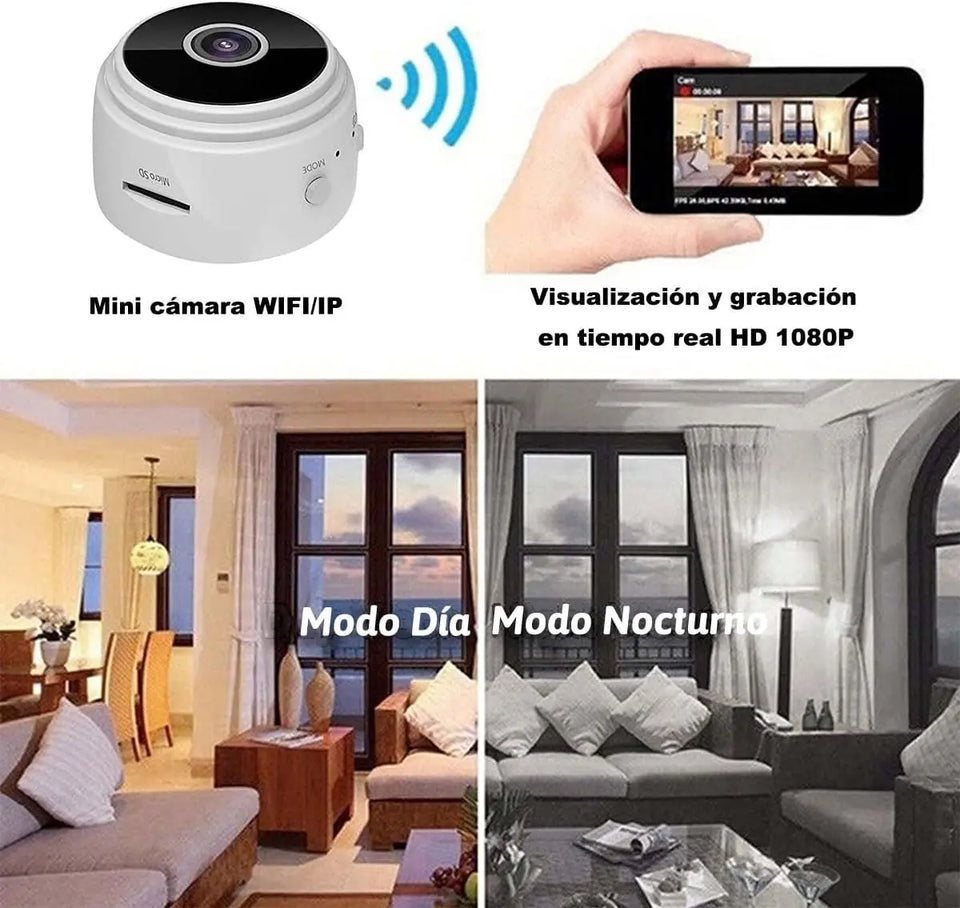 MINI CAMARA DE SEGURIDAD WIFI HD 1080p